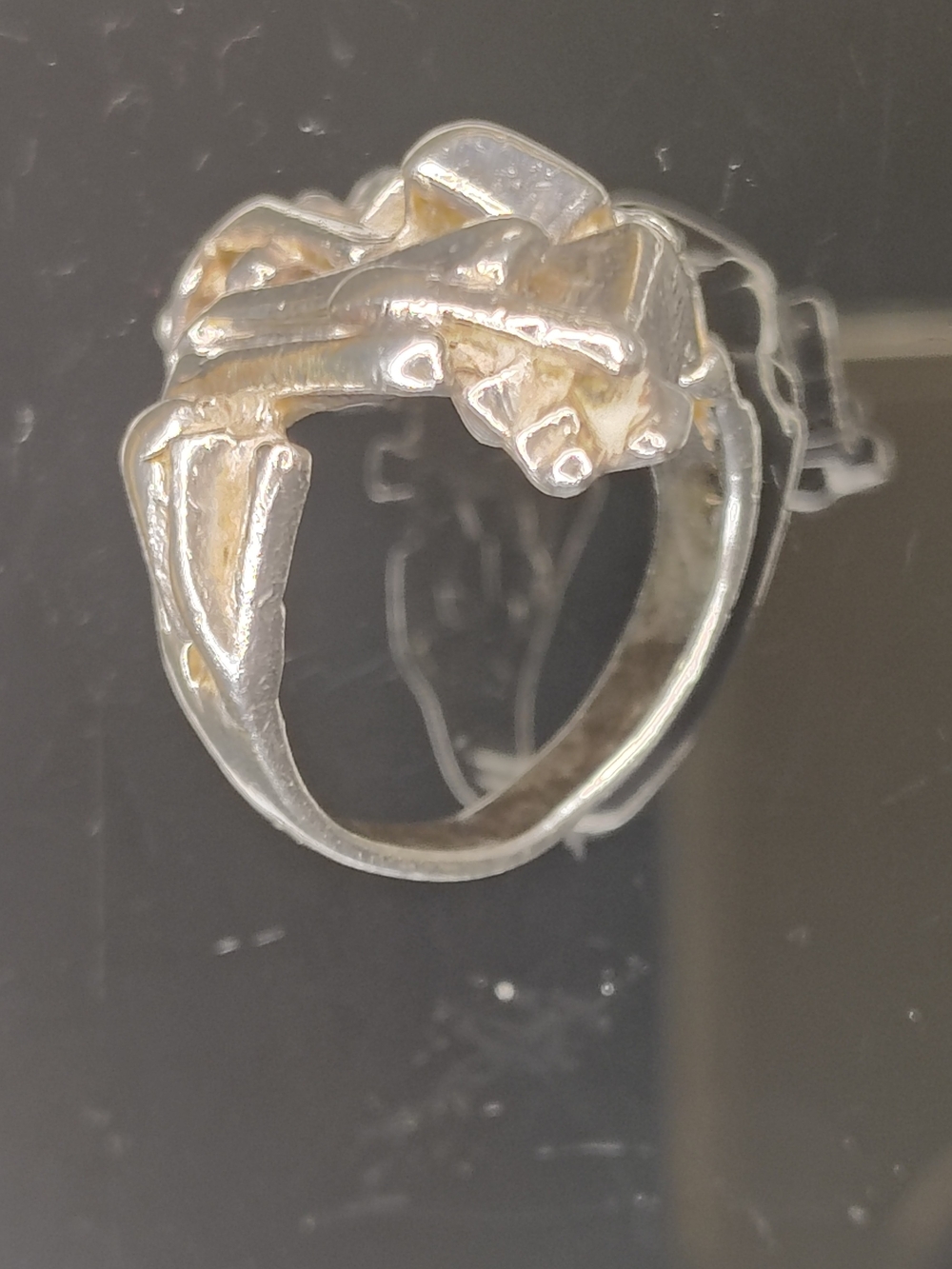 RARE Vintage N.E. From Danish Modernist Sterling Ring – 16g - Picture 10 of 16